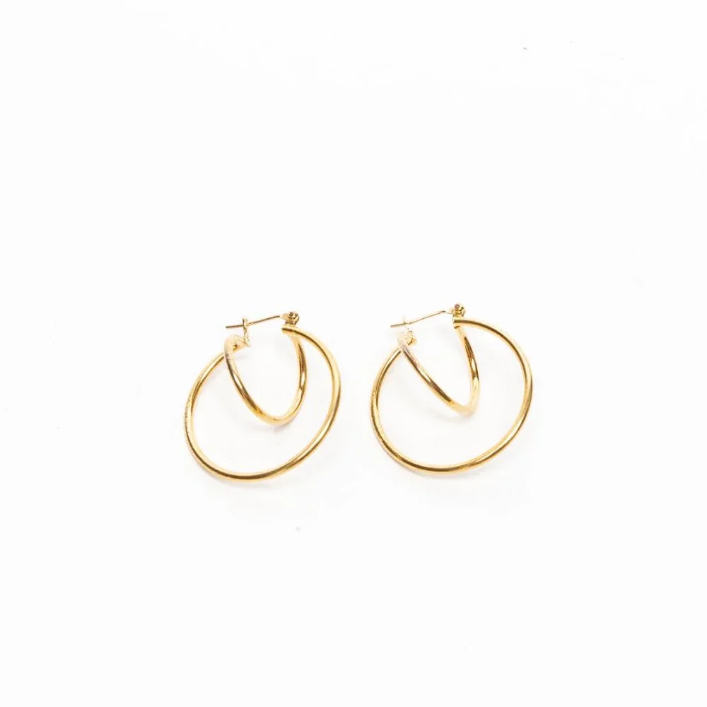 VTG Napier Gold Minimalist Hoops - Picture 2 of 6